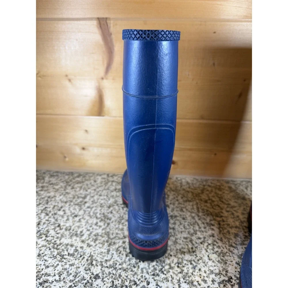 Northerner Mens Blue Rubber Rain Boots Waterproof Tall Made in USA Knee High